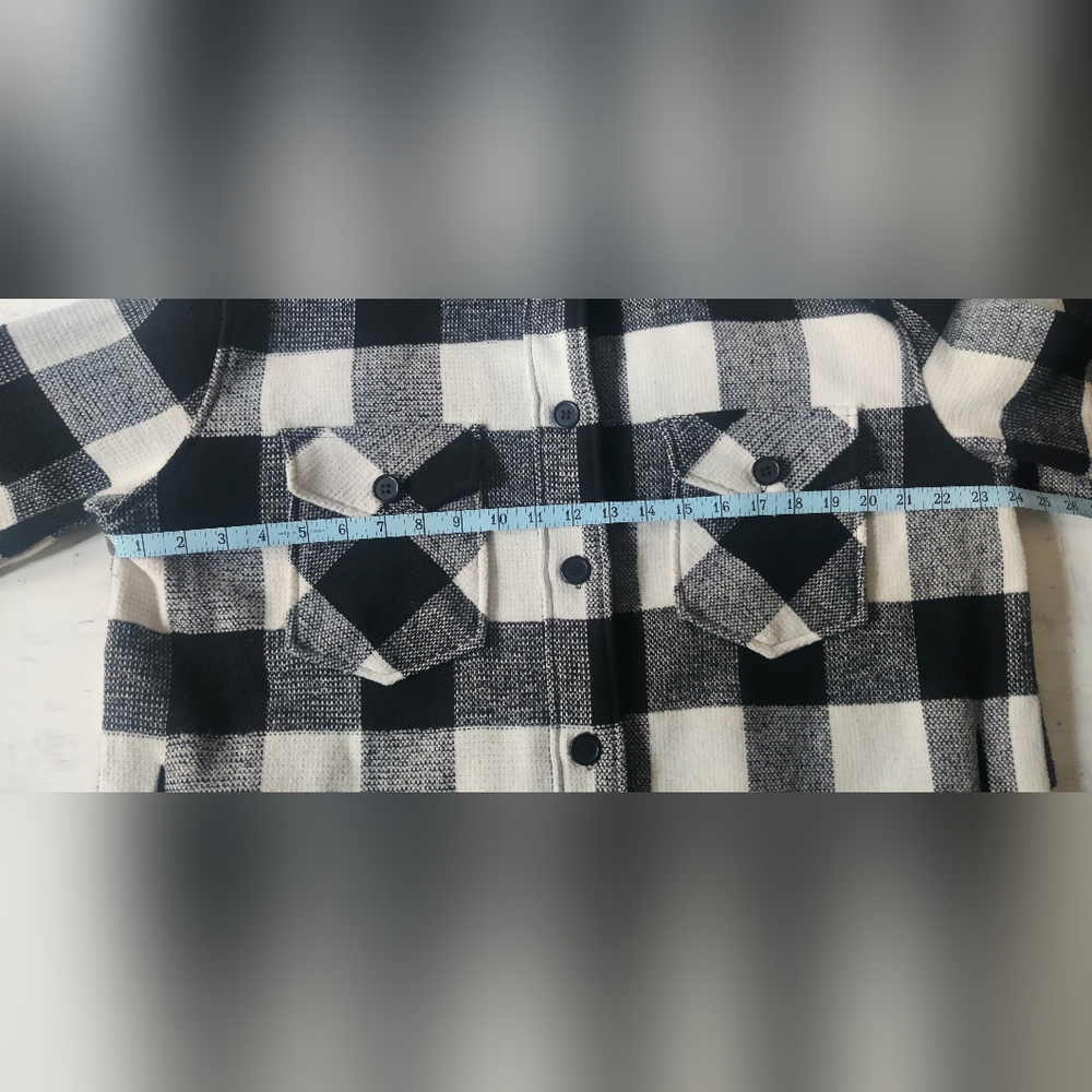 RDI Black and White Plaid Button Up - Picture 5 of 8